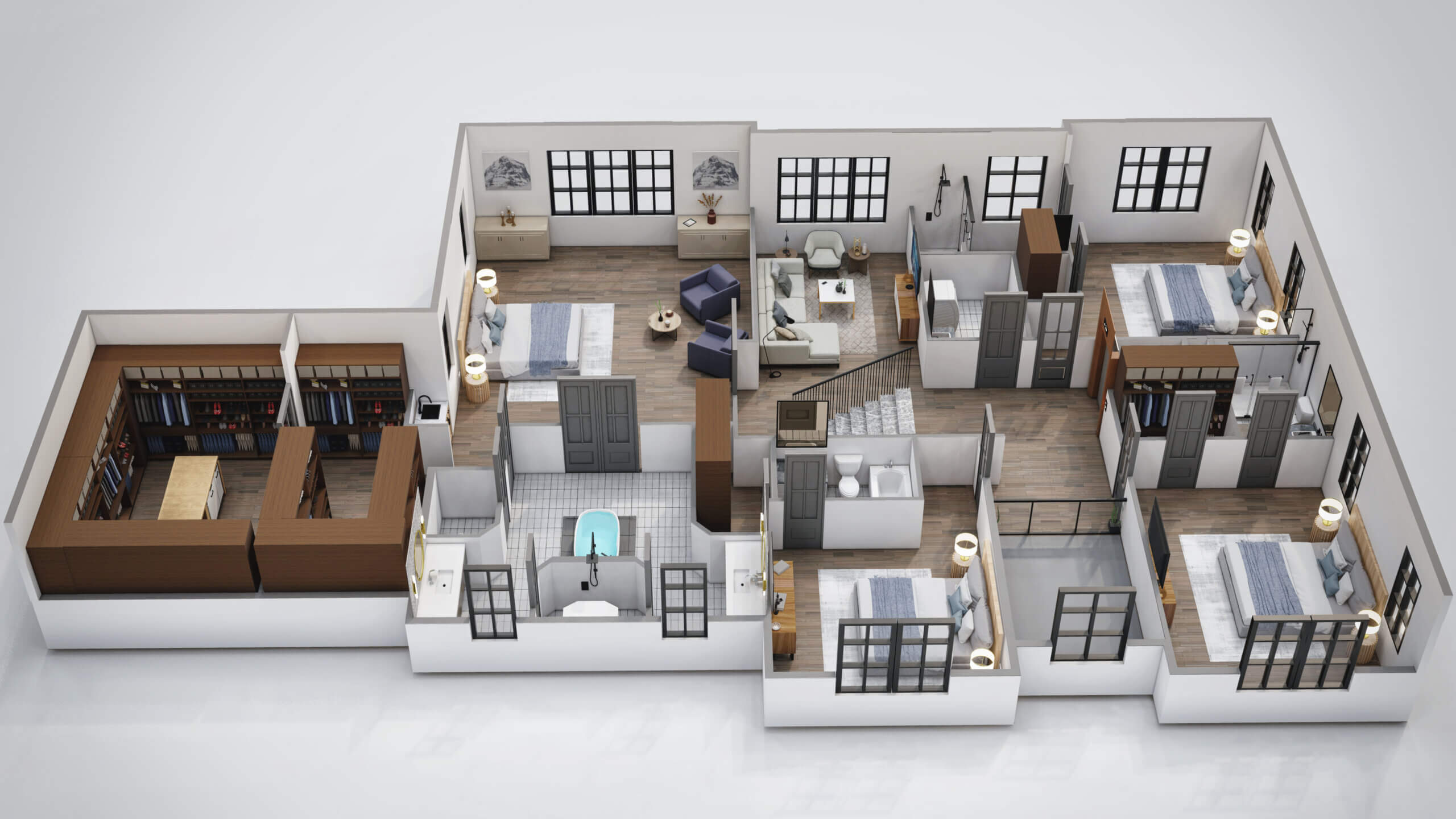 Design Your Dream Space Unveiling Innovative Floor Plans with Our Premier 3D Architectural Rendering Services Studio 1