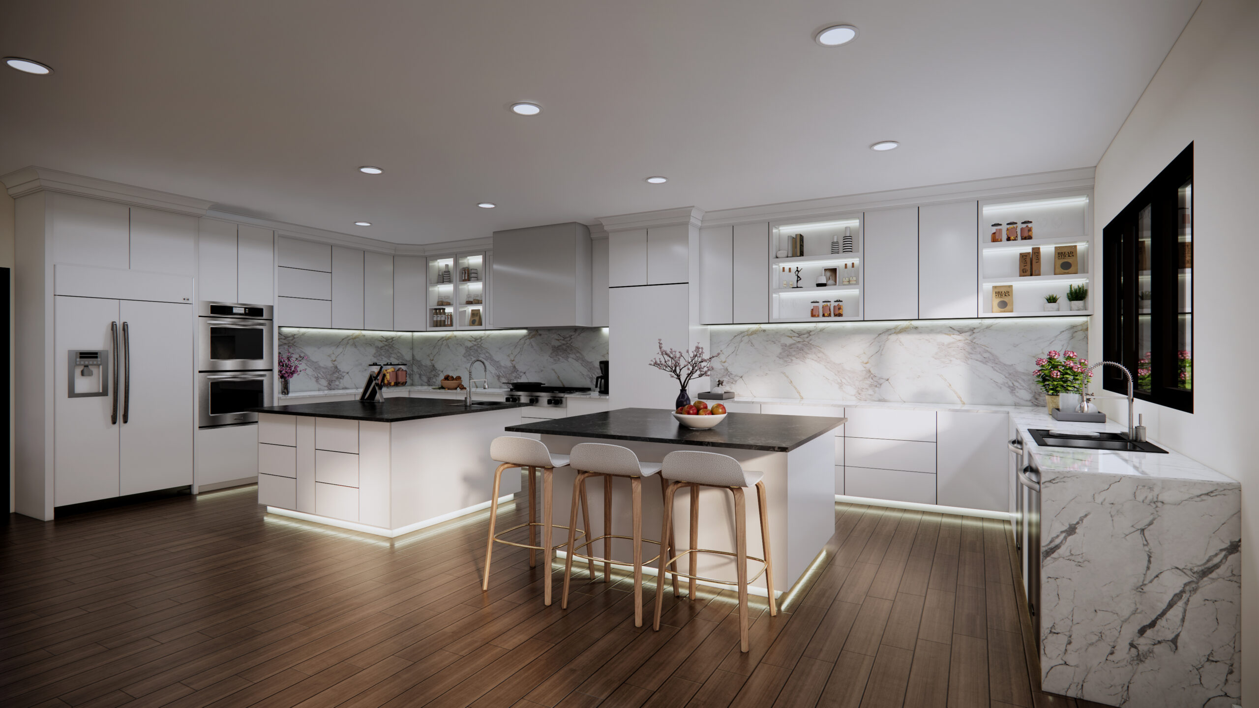 Kitchen Enchantment Explore Exquisite Interior Views with Our 3D Architectural Rendering Firm Services