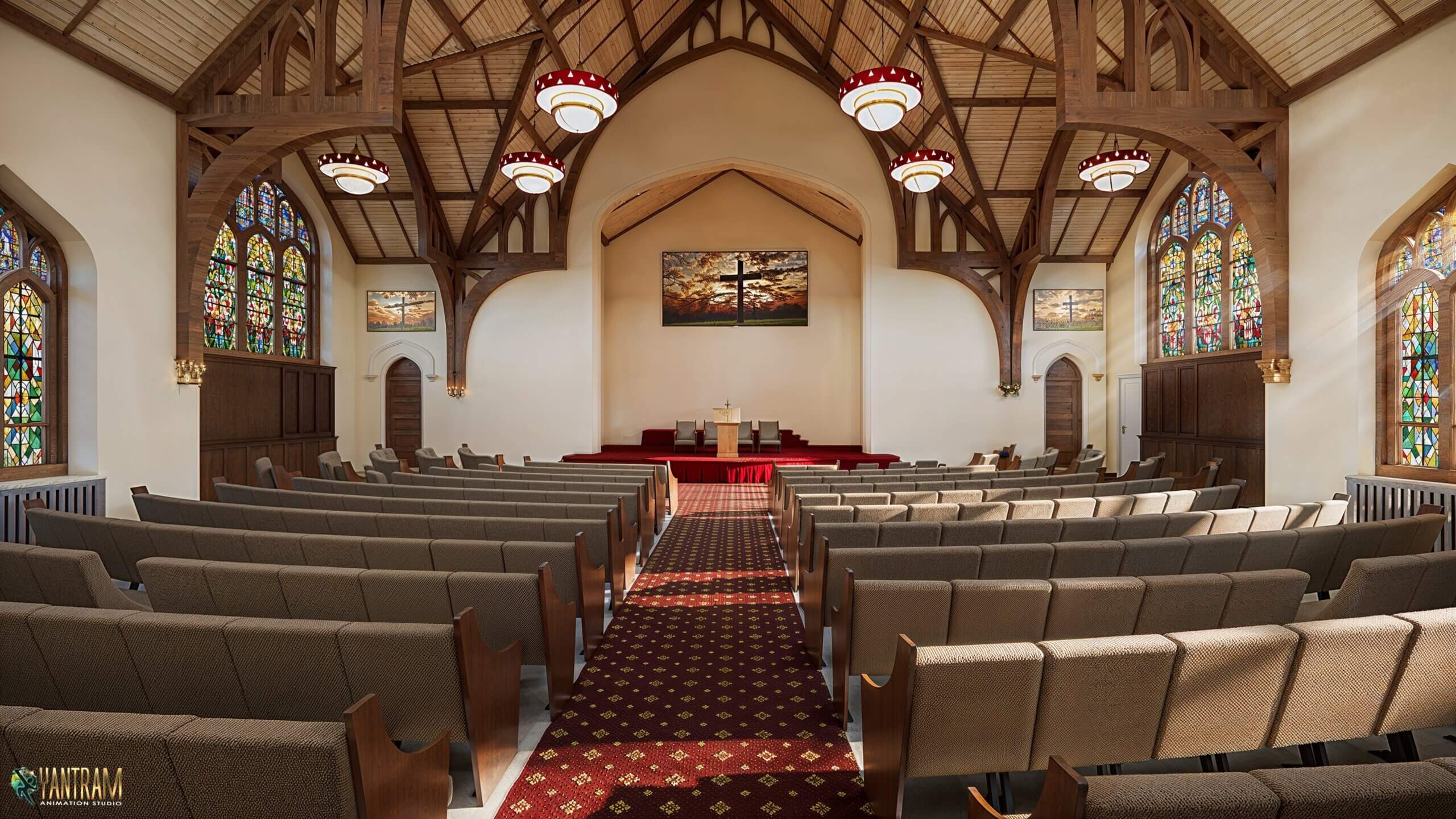 Transforming Sacred Spaces Reviving Church Halls Through 3D Architectural Rendering 1