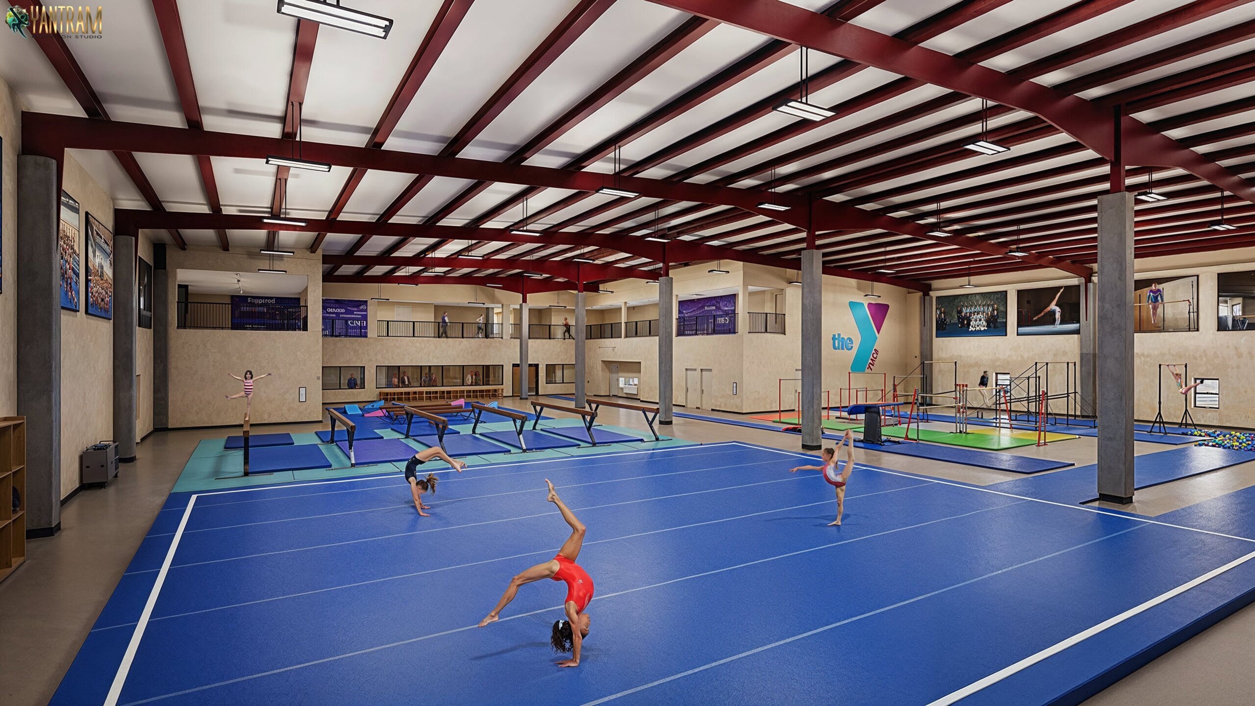 Transforming Spaces Top 10 3D Architectural VisualizationCompanie for Gymnasium Halls