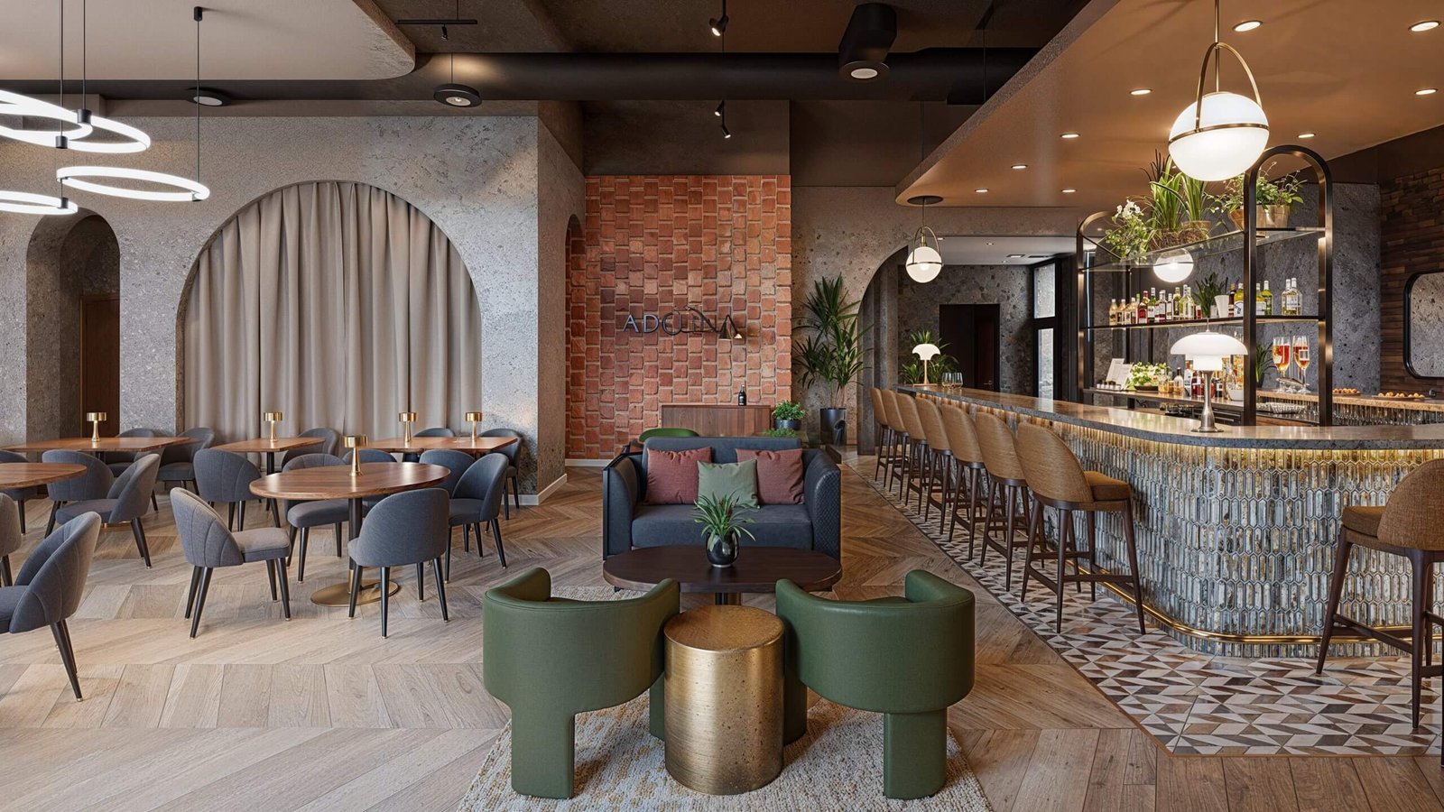 Stylish restaurant interior with a focus on dining spaces — Restaurant Interior Walkthrough