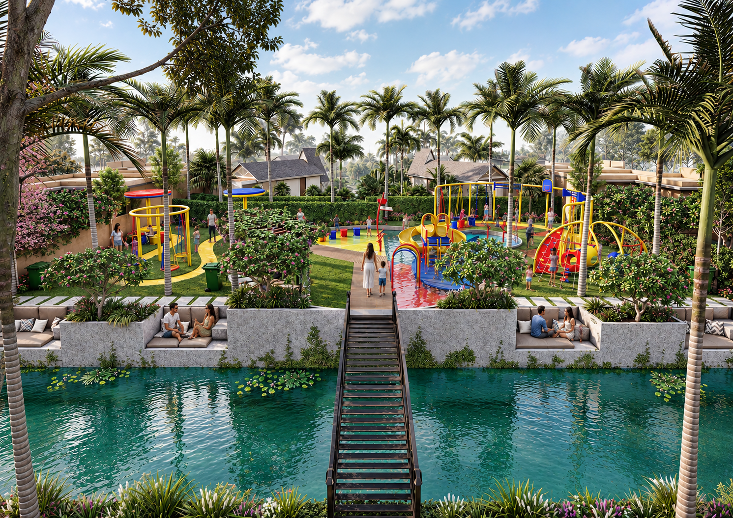 Creating Wonderland Explore Garden Child Playground and Swing Designs with Our 3D Architectural Rendering Studio by Yantram Studio