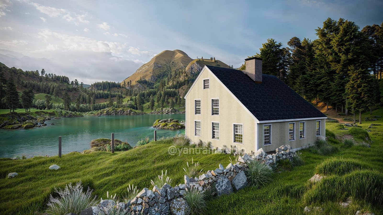 3D Architectural Visualization for Barn House Exteriors Perfecting Design and Plantation Details