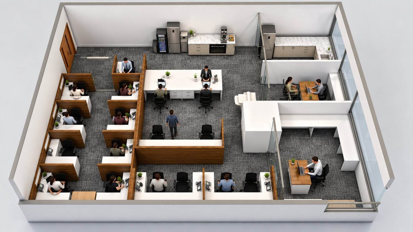 Professional 3D floor plan for office interiors — Photorealistic Floor Plan Design Bangalore