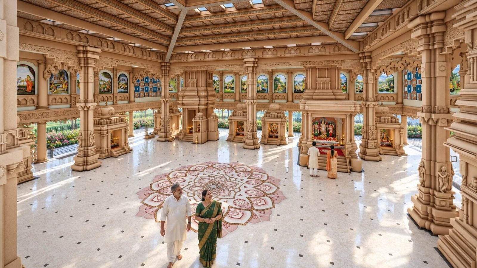 3D interior rendering for Singapore temple design — Exterior Elevation