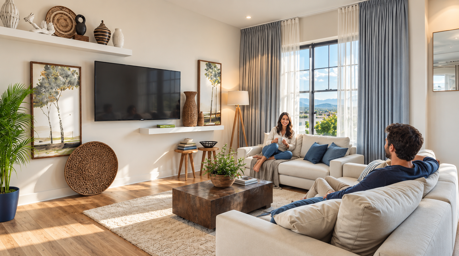 Elegant living space with a focus on comfort and style.