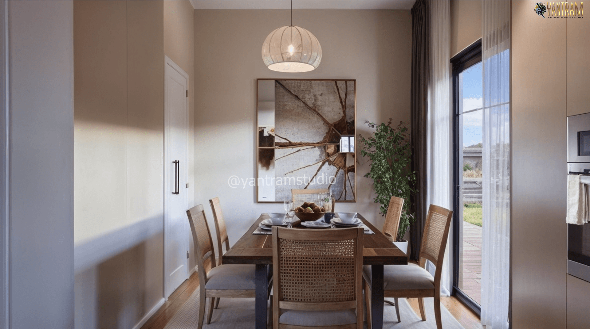 Elevate Mealtime Moments 3D Interior Design Rendering Services for Captivating Dining View Designs