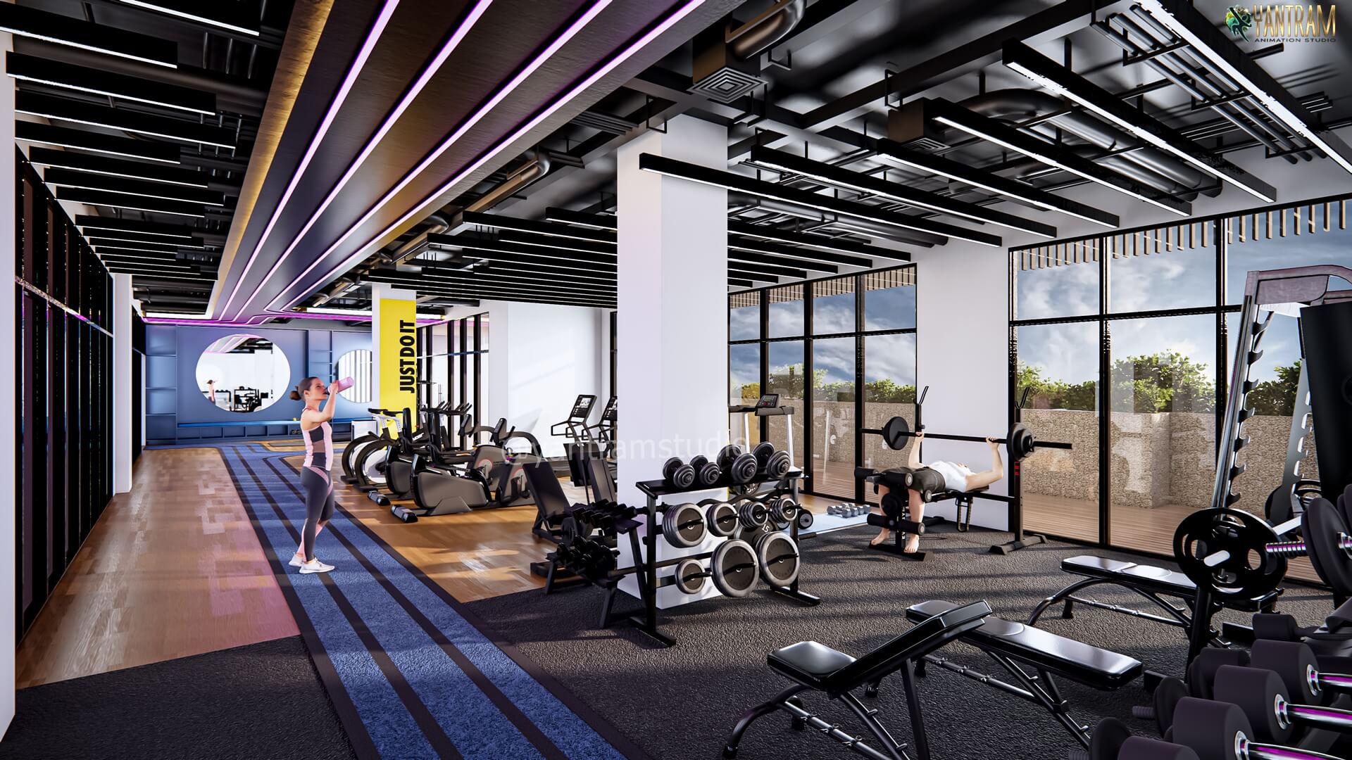 Fitness in Focus 3D Interior Visualization Bringing Modern Gym Designs to Life with Precision and Style
