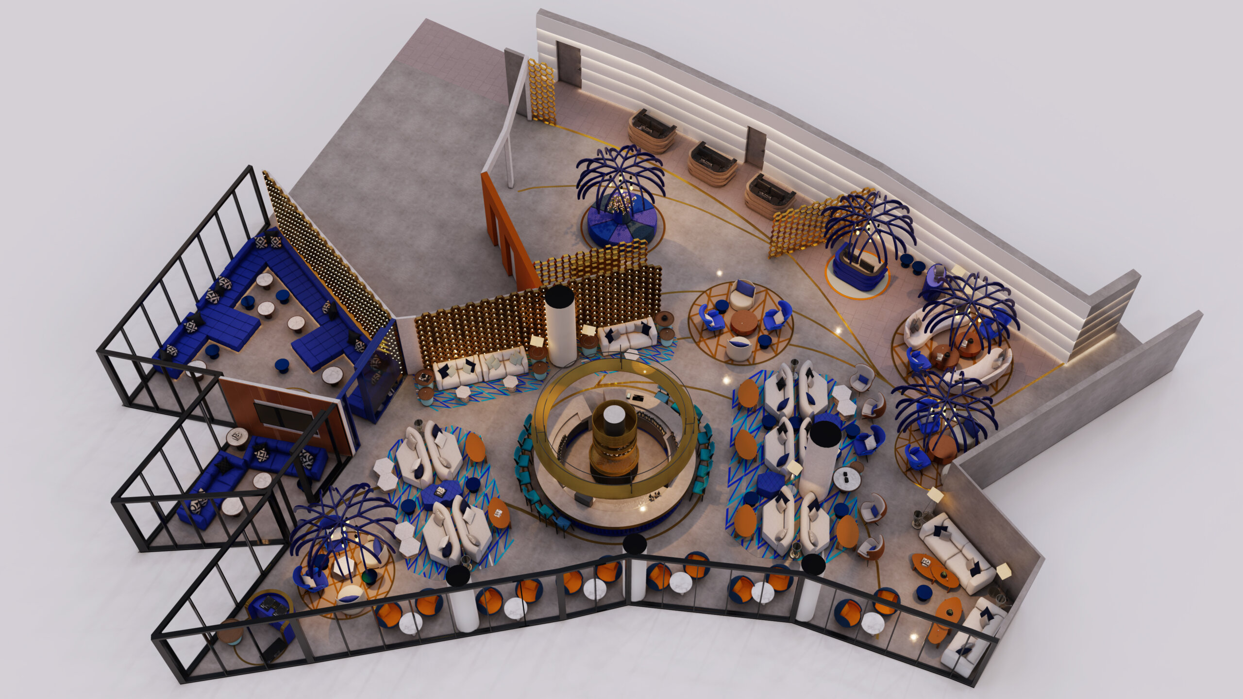 3D Architectural Design Studio for Restaurant Floor Plans in Tokyo & California | Modern Restaurant Layout Ideas 