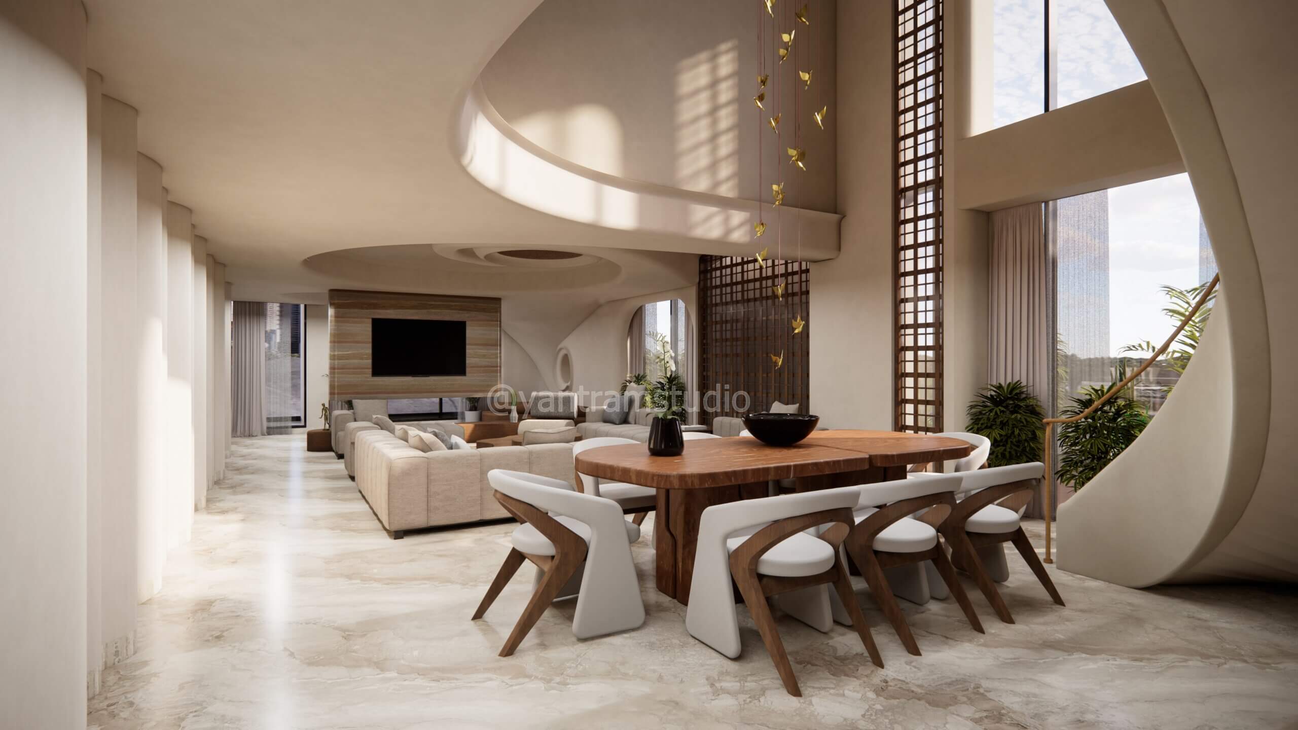 luxury dining area 3d architectural visualization luxury dining area 3d architectural visualization