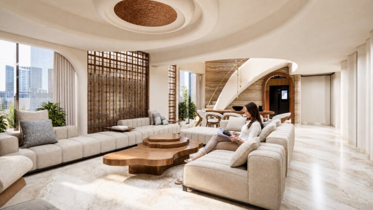 High-Quality 3D Interior Rendering Solutions in Mumbai, India: Stylish Living, Dining, and Home Entertainment Spaces.