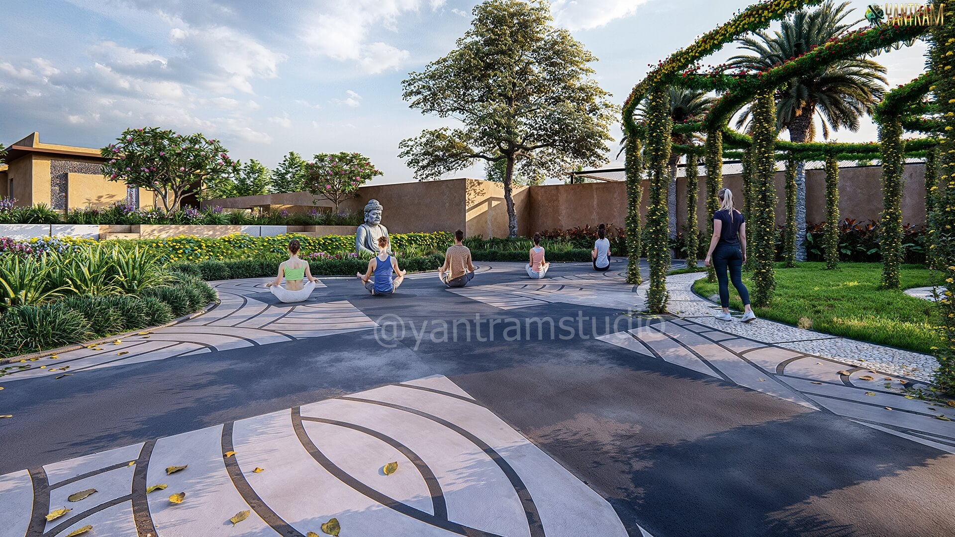 Immersive Meditation Gardens The Power of 3D Rendering in Landscape Design