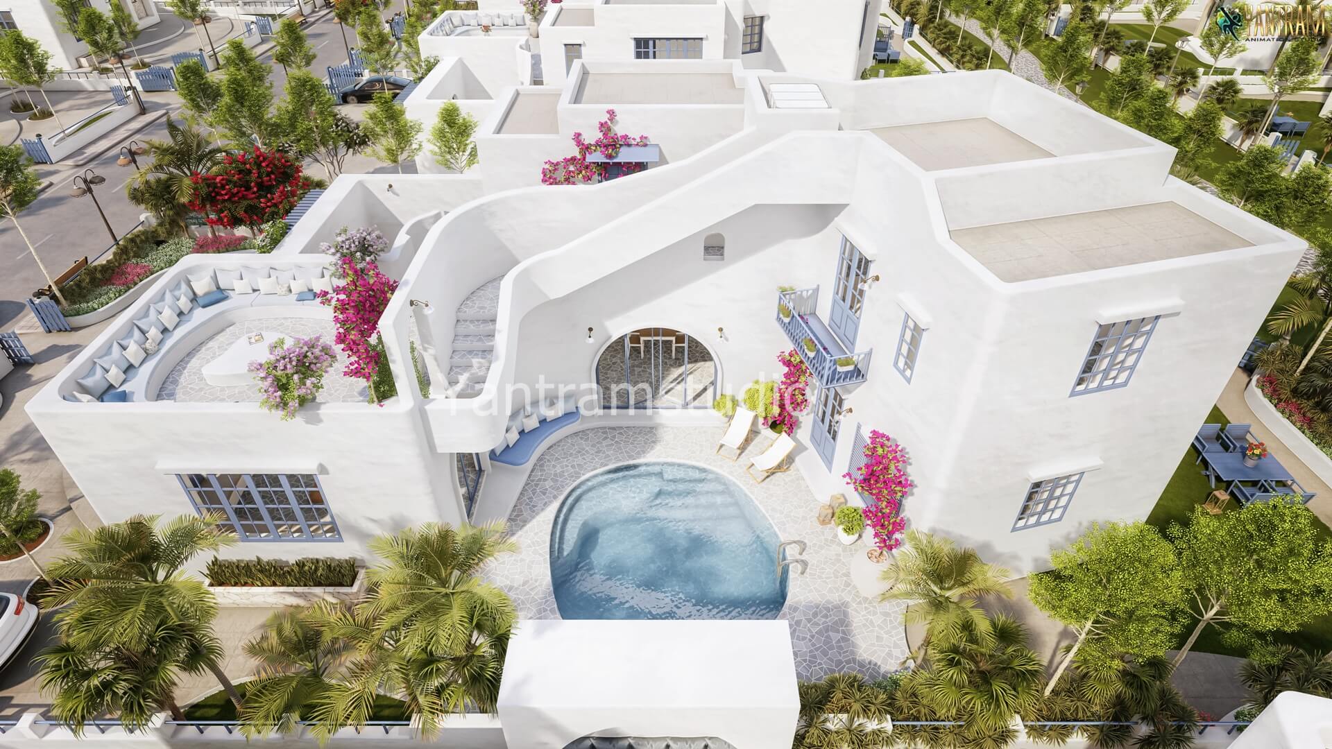 Bringing Santorini Homes to Life with Photorealistic 3D Architectural Rendering