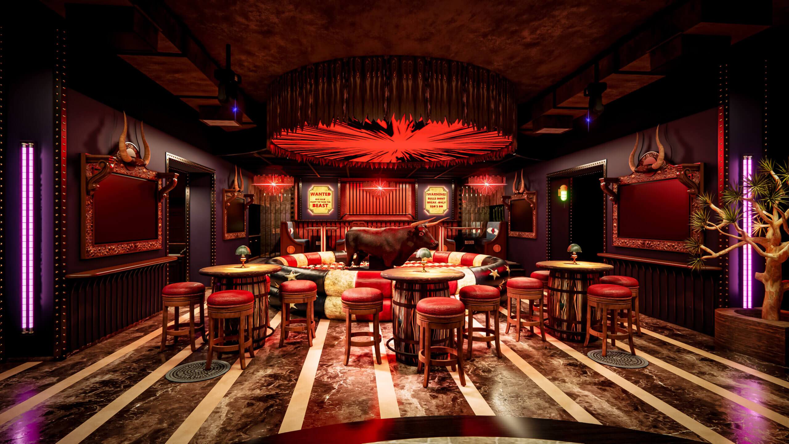 Inside BULL AREA High Impact 3D Visualization for Contemporary Interiors