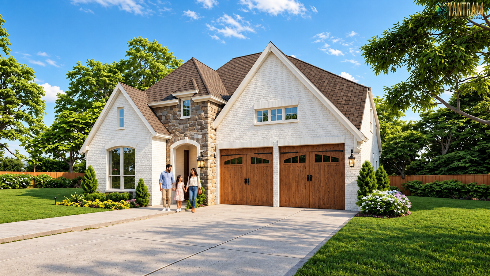 Stunning house exterior by professional rendering studio — Architectural Rendering Company Pennsylvania