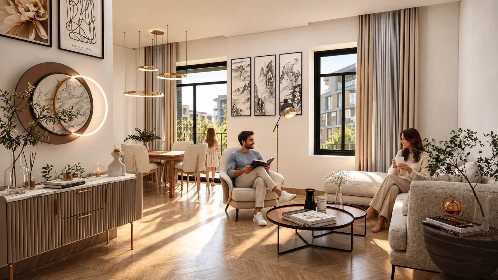 A modern living space showcasing elegant furniture and decor. — Photorealistic Interior Renders Los Angeles