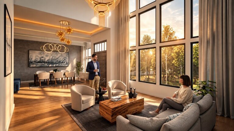 modern villa in Los Angeles: Realistic 3d Interior Rendering From Plans to Photoreal
