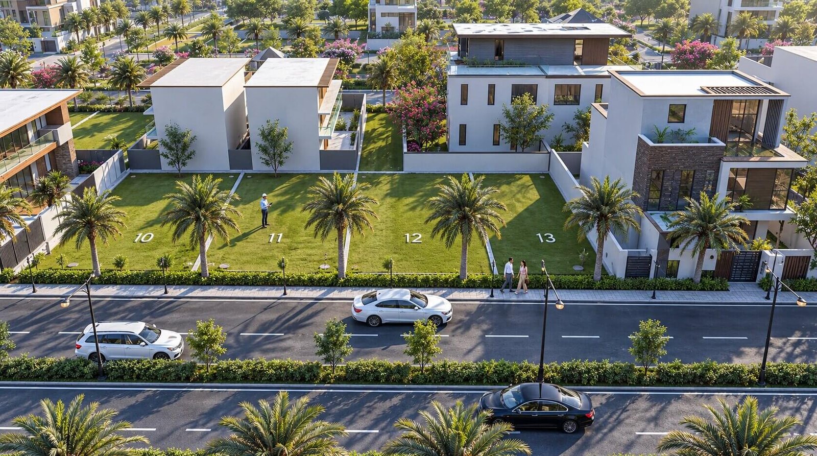 Community landscape rendering showcasing parks and amenities. — India 3D Rendering Studio