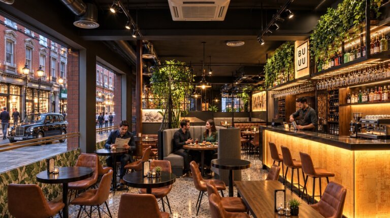 Luxury Restaurant & Cafe Architecture Rendering – Darlington UK | Yantram Studio