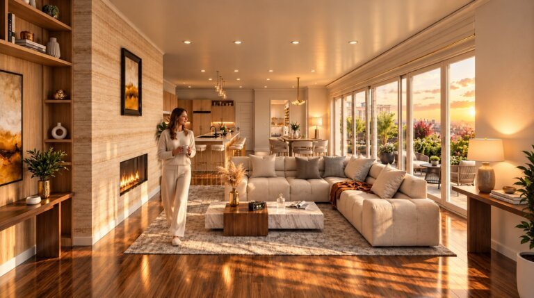 Luxury Residential Interior Design Rendering – Los Angeles California by Yantram Studio