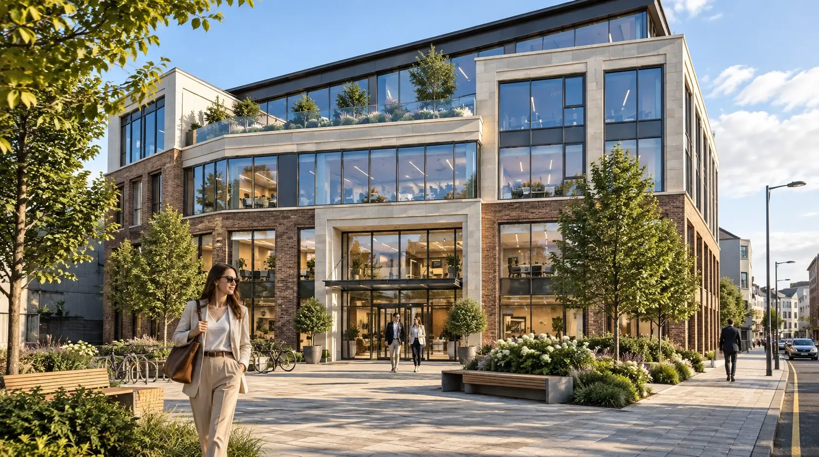 Cork commercial office building 3D rendering — Exterior Rendering Services Dublin