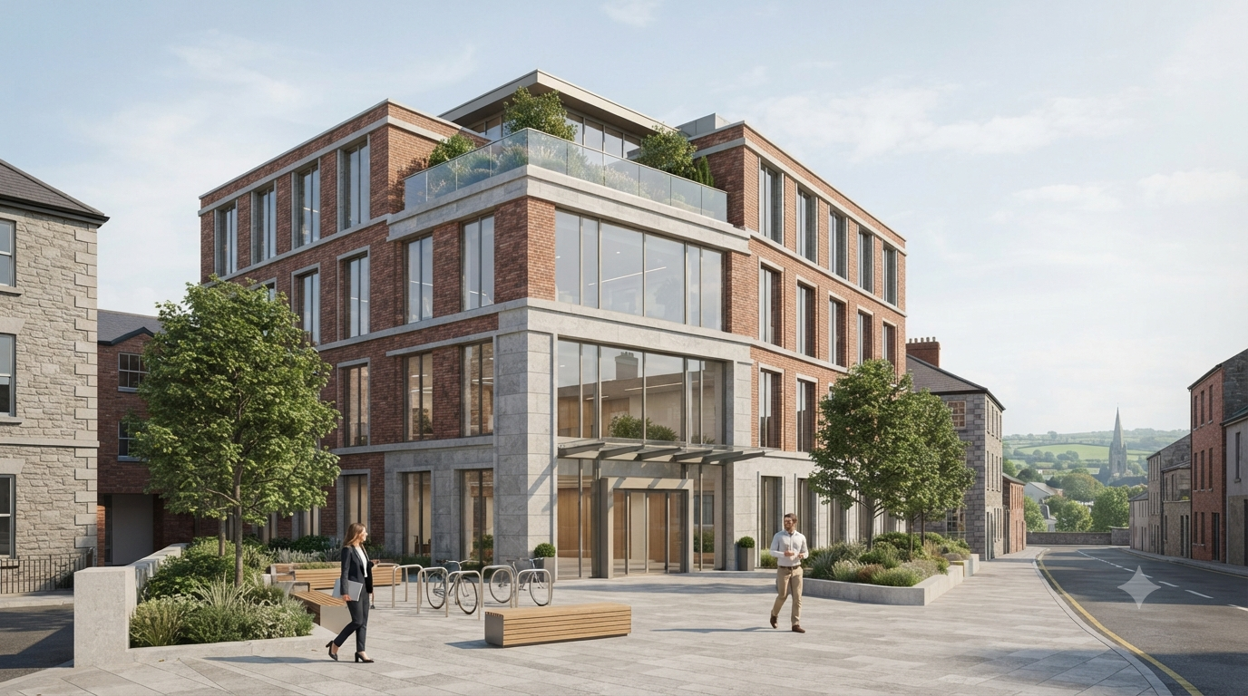Another view of the boutique hotel restaurant — Commercial Exterior Rendering Services Dublin