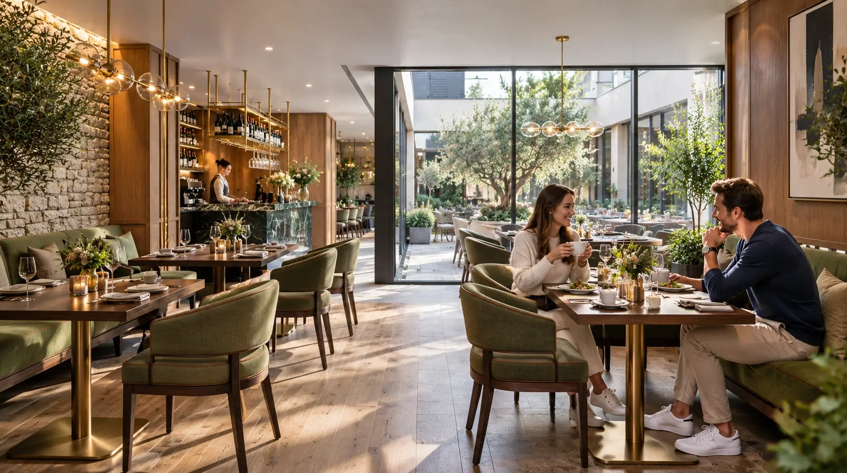 Boutique hotel restaurant interior rendering — 3D House Exterior Rendering Dublin