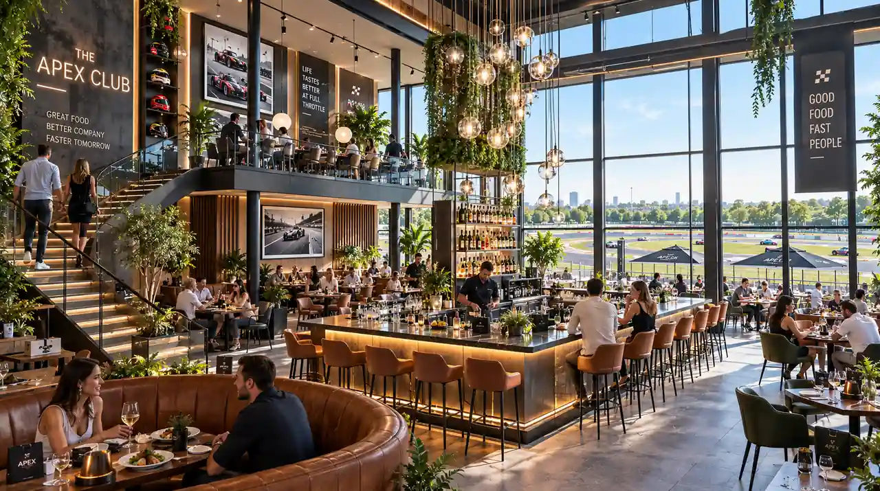 A luxury restaurant interior visualization with elegant design. — Commercial Exterior Rendering Company In San Diego