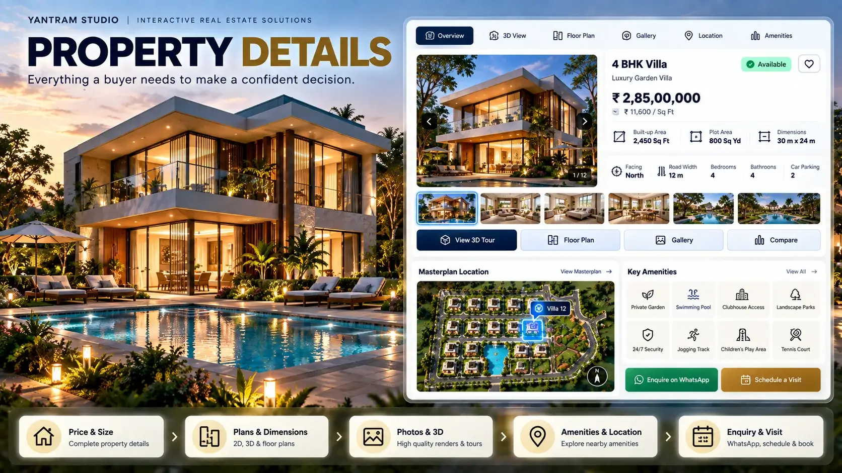 Property details page with comprehensive information — Real Estate Sales Software