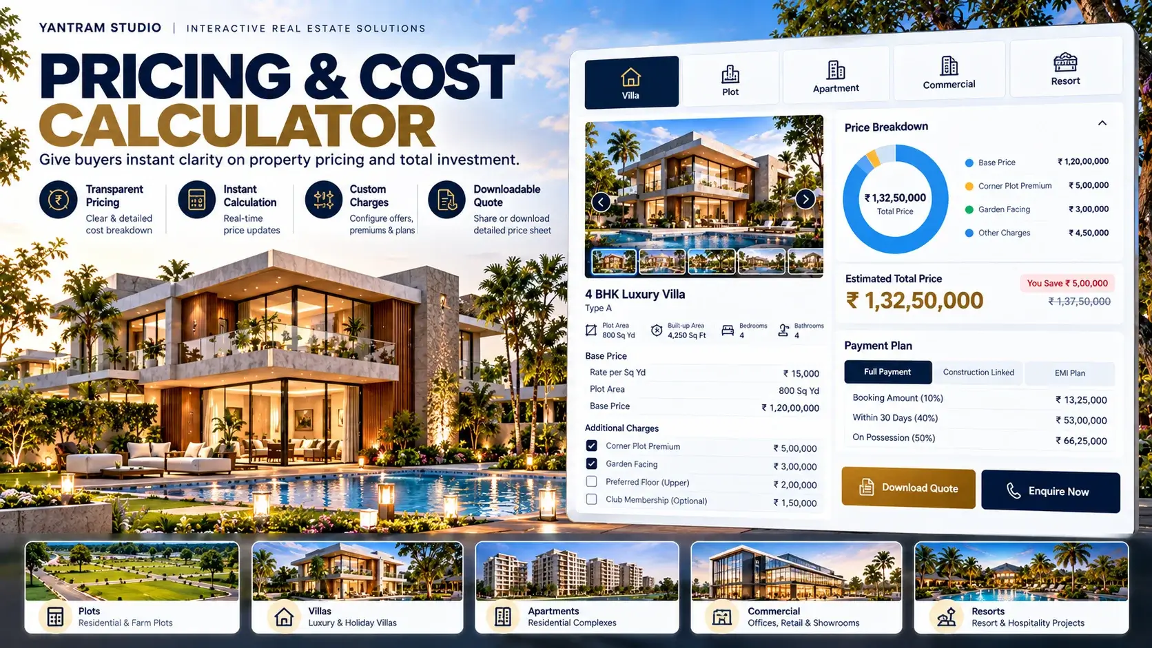Polished marketing banner for the interactive platform — Interactive Property Masterplan