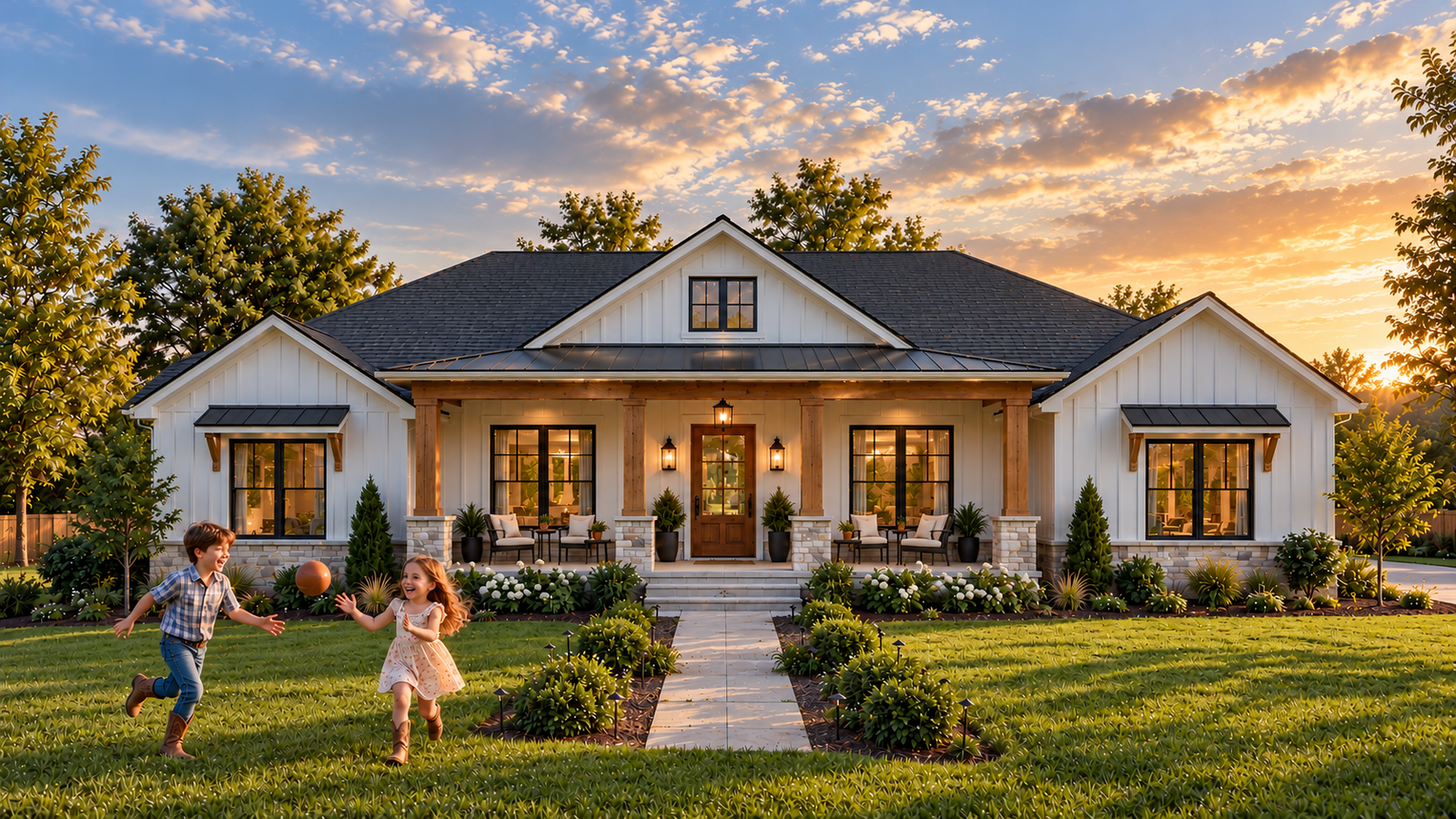 Modern house exterior 3D rendering in Dallas