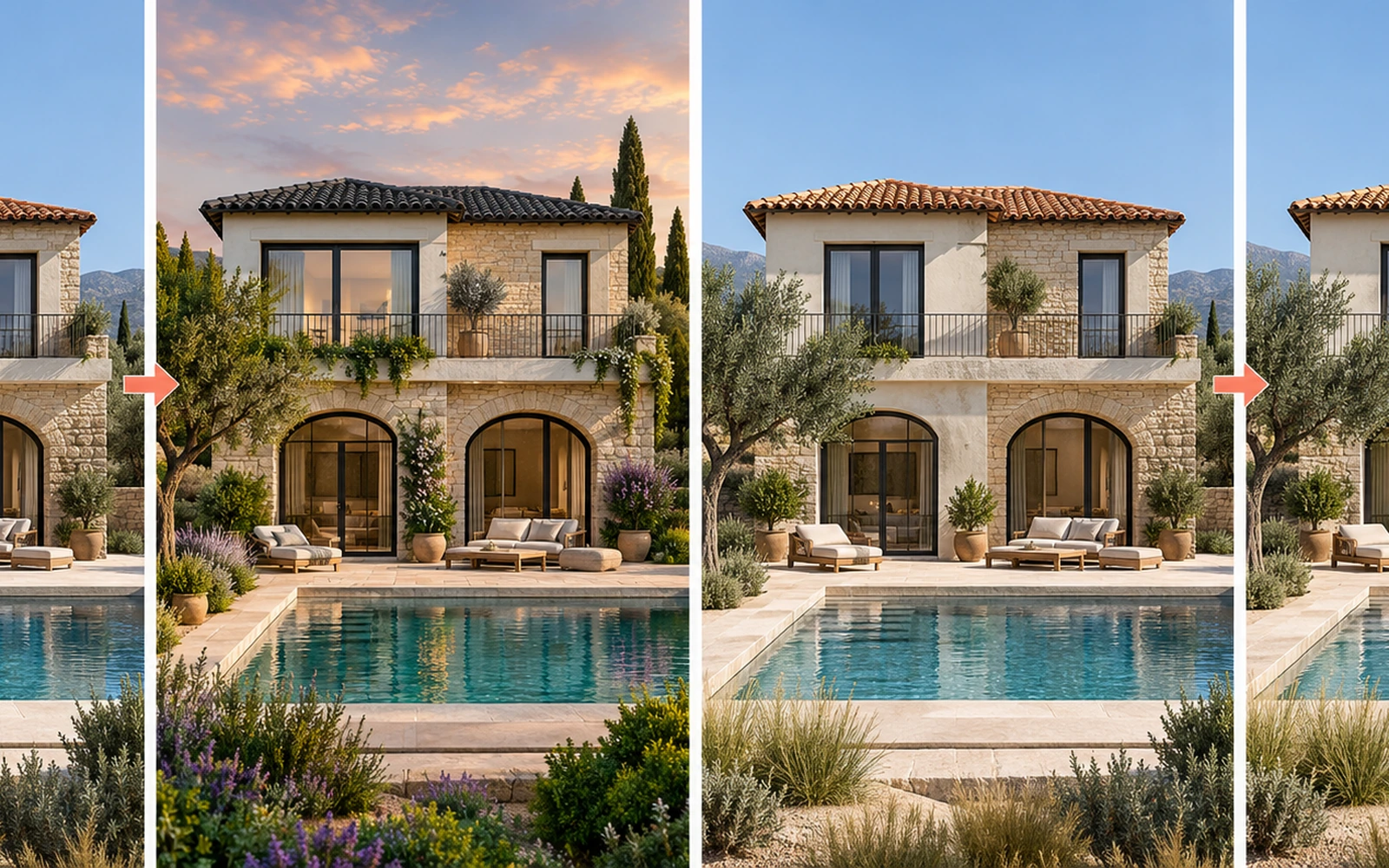 Left: AI re-generate changes the whole image. Right: 3D change moves only the requested window